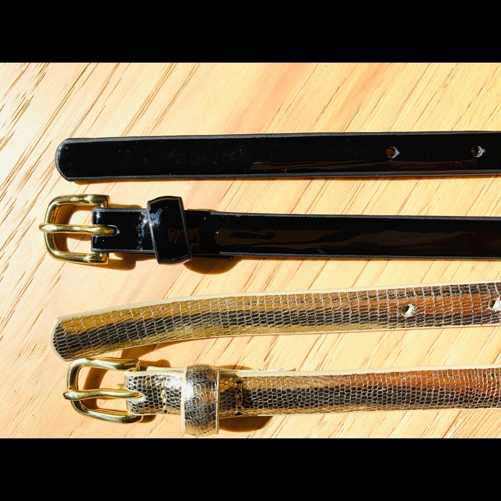 2 pack Ann Taylor 1/2” slim belts